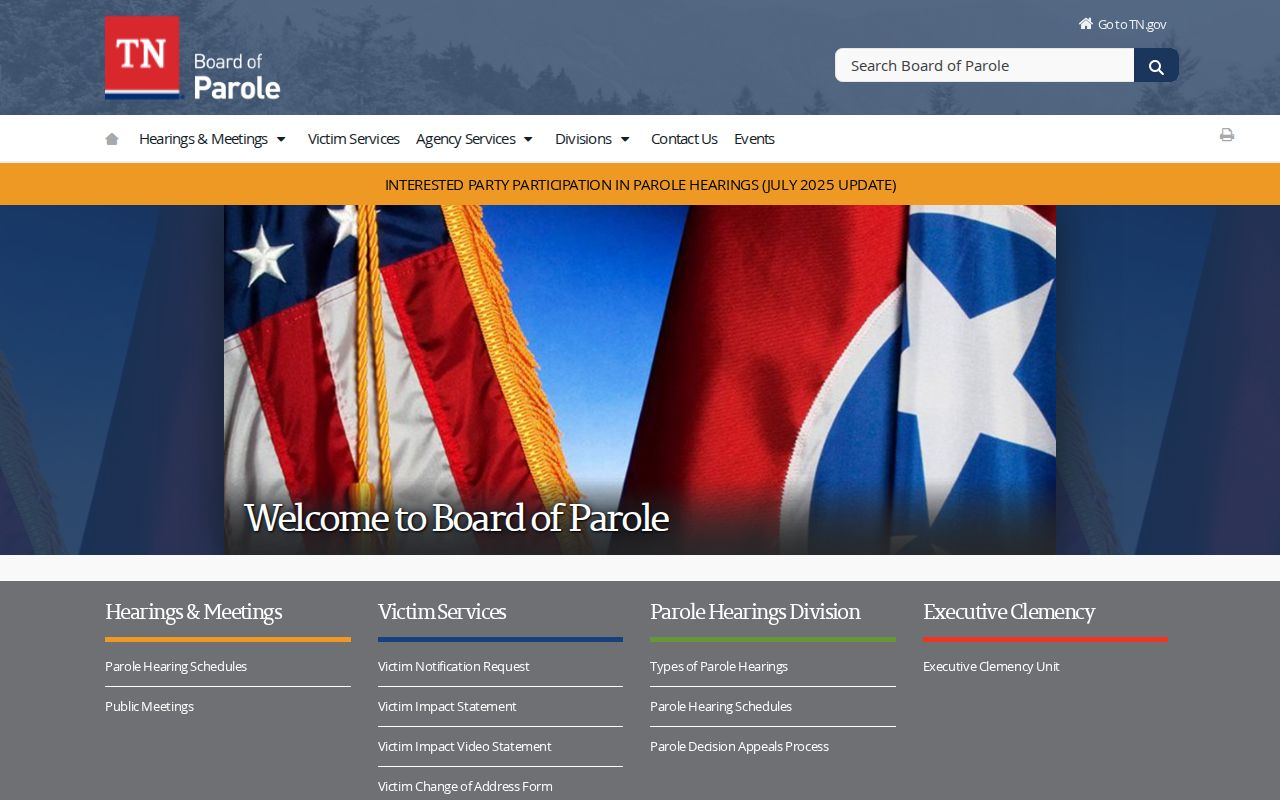 Wilson County criminal records Tennessee Board of Parole page