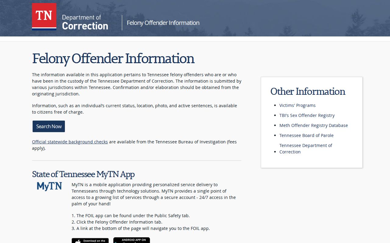Wilson County arrest history and Tennessee FOIL interface