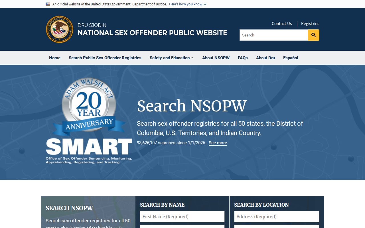 Wilson County sex offender check through the national NSOPW search